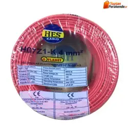 Hes Nyaf Kablo 4 Mm Kırmızı (H07z1-K) Halojen Free